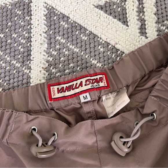 Vintage Y2K brown parachute pants baggy women’s size‎ M - Picture 5 of 9